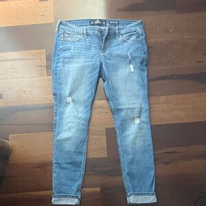 Hollister Light Blue Distressed Boyfriend Jeans